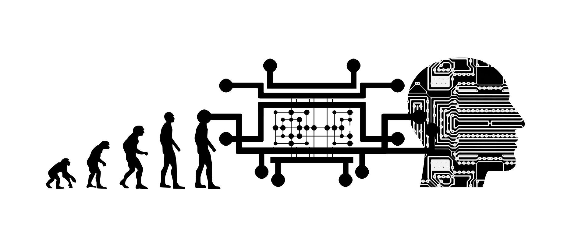 Технологическое развитие человека. Искусственный интеллект. Символ технического прогресса. Символ технологического прогресса. Научно технический Прогресс иллюстрации.